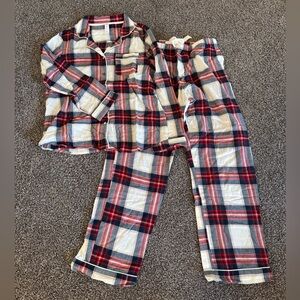 Stars above flannel plaid pj set